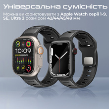 Ремешок PROMATE SiliBand-DC для Apple Watch серии 1-9 SE Ultra 2 Black (siliband-dc.black)