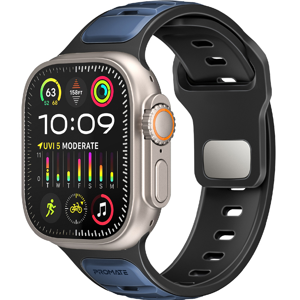 Ремешок PROMATE SiliBand-DC для Apple Watch серии 1-9 SE Ultra 2 Вlue (siliband-dc.blue) Ремешок PROMATE SiliBand-DC для Apple Watch серии 1-9 SE Ultra 2 Вlue (siliband-dc.blue)