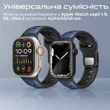 Ремешок PROMATE SiliBand-DC для Apple Watch серии 1-9 SE Ultra 2 Вlue (siliband-dc.blue)