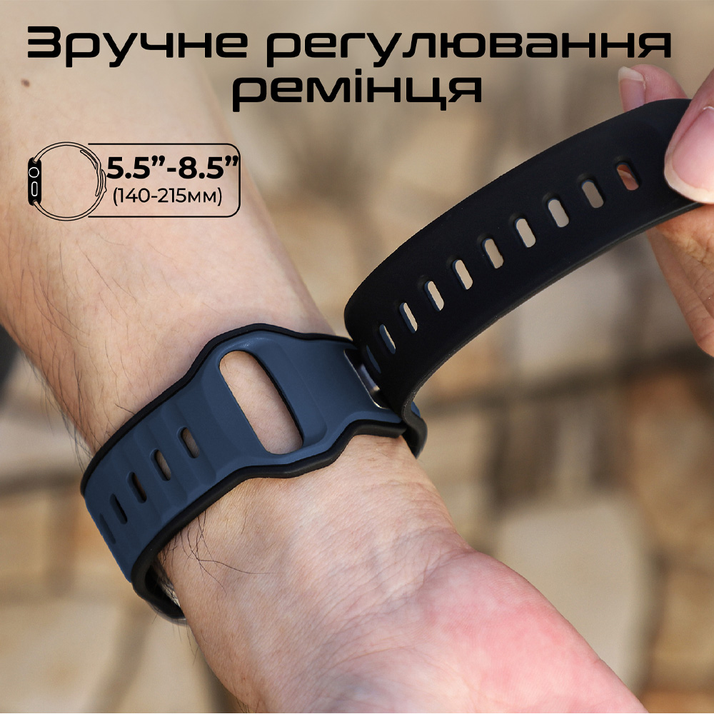 Ремешок PROMATE SiliBand-DC для Apple Watch серии 1-9 SE Ultra 2 Вlue (siliband-dc.blue) Совместимость по модели Apple Watch Series 4 44mm