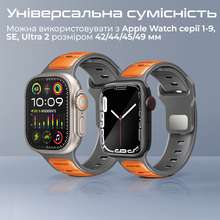 Ремешок PROMATE SiliBand-DC для Apple Watch серии 1-9 SE Ultra 2 42/44/45/49 мм Orange (siliband-dc.orange)