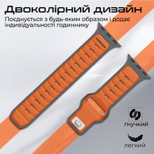 Ремешок PROMATE SiliBand-DC для Apple Watch серии 1-9 SE Ultra 2 42/44/45/49 мм Orange (siliband-dc.orange)