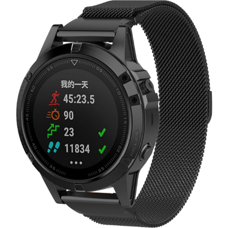 Ремешок ARMORSTANDART Milanese Magnetic для Garmin 22 mm Black (ARM85718) Совместимость по модели Garmin Fenix 6S Pro