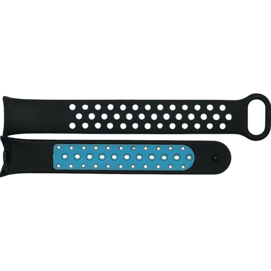Ремінець BECOVER Vents Style для Xiaomi Mi Smart Band 10 Black-Blue (713627) Ремінець BECOVER Vents Style для Xiaomi Mi Smart Band 10 Black-Blue (713627)
