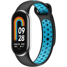 Ремінець BECOVER Vents Style для Xiaomi Mi Smart Band 10 Black-Blue (713627)
