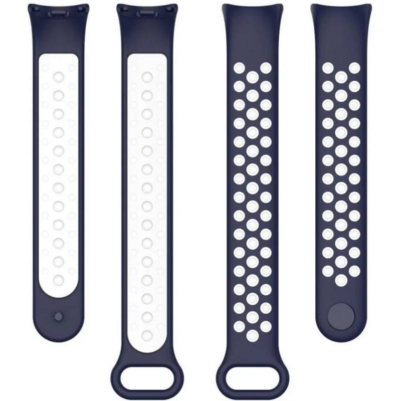 Ремешок BECOVER Vents Style для Xiaomi Mi Smart Band 10 Blue/White (713632) Совместимость Xiaomi Mi Smart Band 10