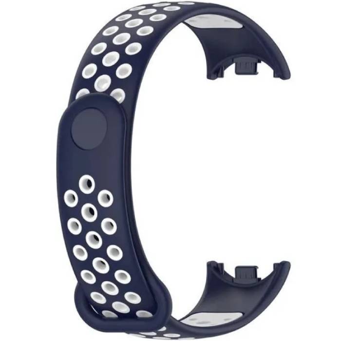 Ремешок BECOVER Vents Style для Xiaomi Mi Smart Band 10 Blue/White (713632)