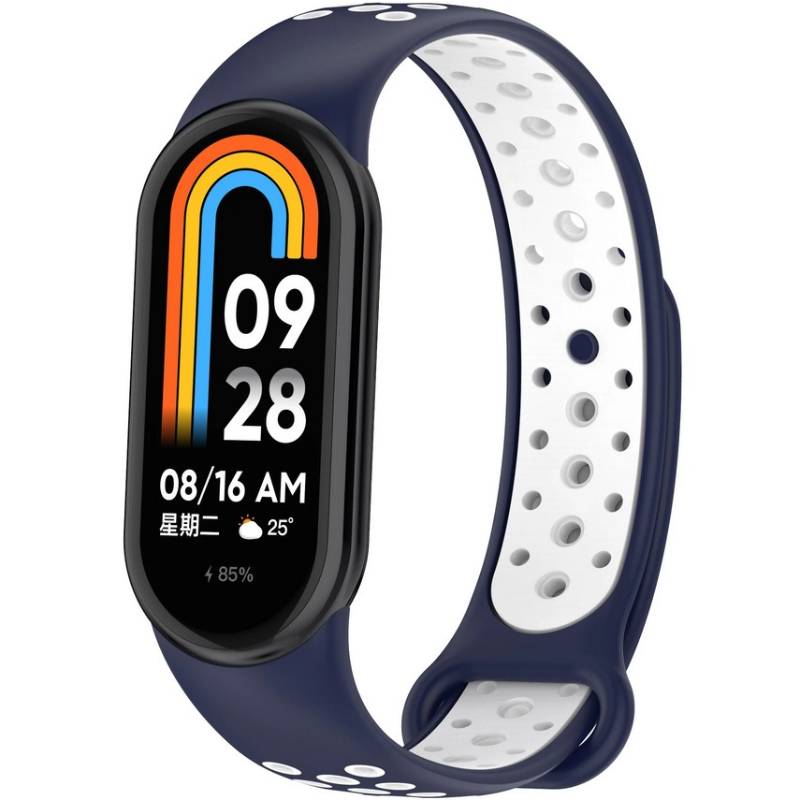 Ремешок BECOVER Vents Style для Xiaomi Mi Smart Band 10 Blue/White (713632) Тип ремешок
