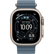 Ремешок APPLE OceanBand Natural Titanium Finish для APPLE Watch 49mm AnchorBlue (MGCC4ZM/A)