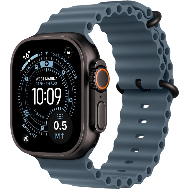 Ремешок APPLE OceanBand Black Titanium Finish для APPLE Watch 49mm AnchorBlue (MGCJ4ZM/A) Совместимость по модели Apple Watch SE 44 мм 2024