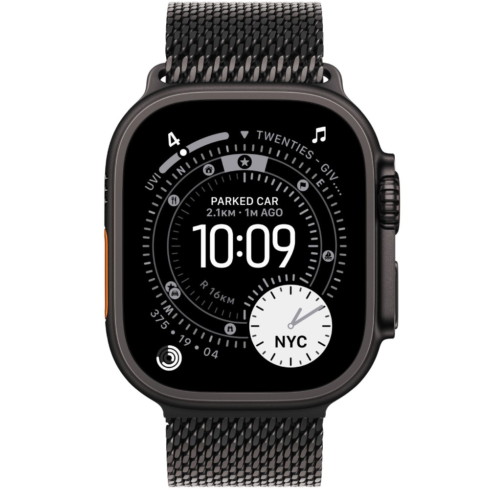 Ремешок APPLE Titanium Milanese Loop для Apple Watch 49 mm Black Large (MGHU4ZM/A) Совместимость по модели Apple Watch Series 9 45 мм 