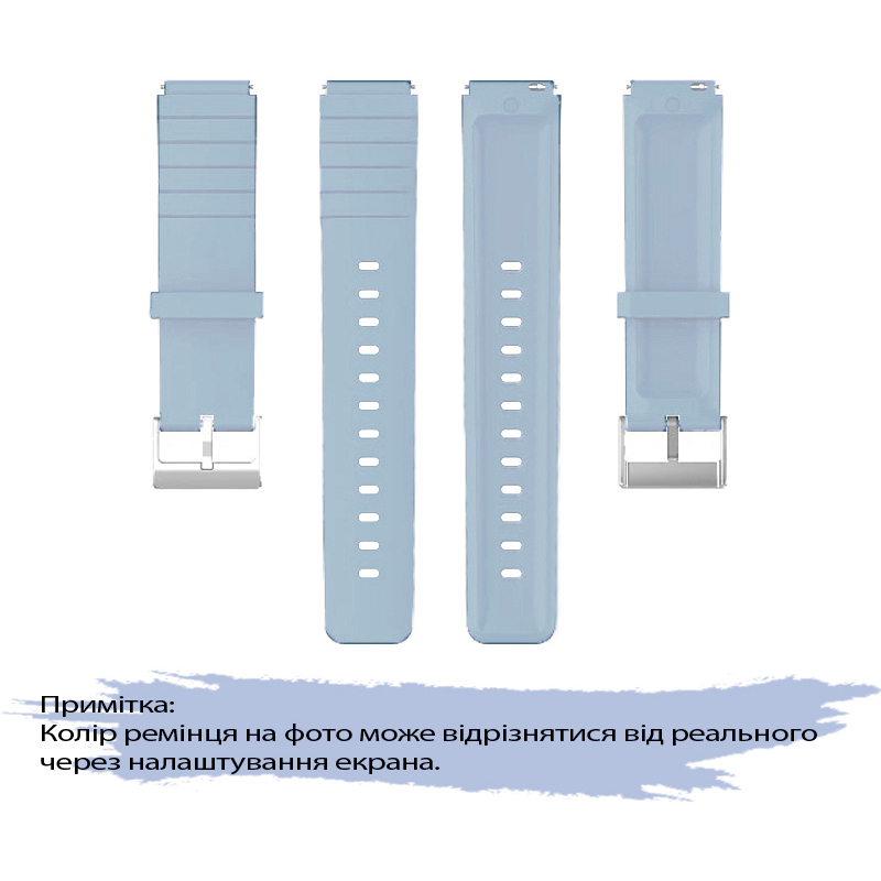 Ремешок BeCover для Xiaomi Watch S4 (22mm) Light Blue (713737) Материал силикон