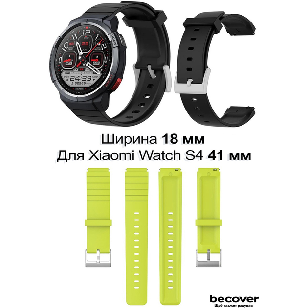 Внешний вид Ремешок BECOVER для Xiaomi Watch S4 41mm Black (713733)