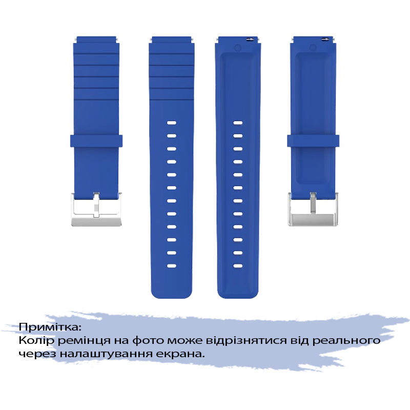 Ремінець BeCover для Xiaomi Watch S4 (22mm) Blue (713734) Матеріал силікон