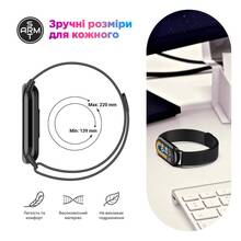 Браслет ARMORSTANDART Milanese Magnetic для Xiaomi Smart Band 10/9/8 Black (ARM86890)