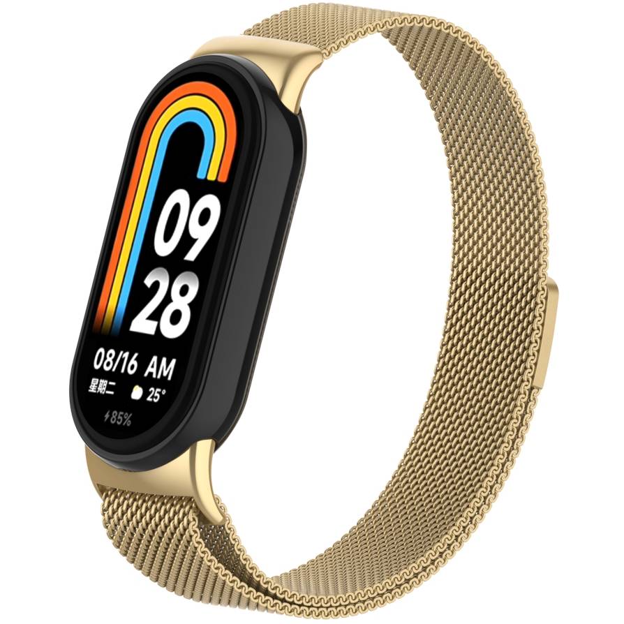 Браслет ARMORSTANDART Milanese Magnetic для Xiaomi Smart Band 10/9/8 Gold (ARM86891)