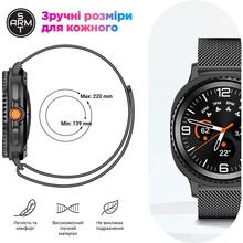 Ремешок ARMORSTANDART Milanese Magnetic для Samsung Galaxy Watch 8/8 Classic Dark Grey (ARM87359)