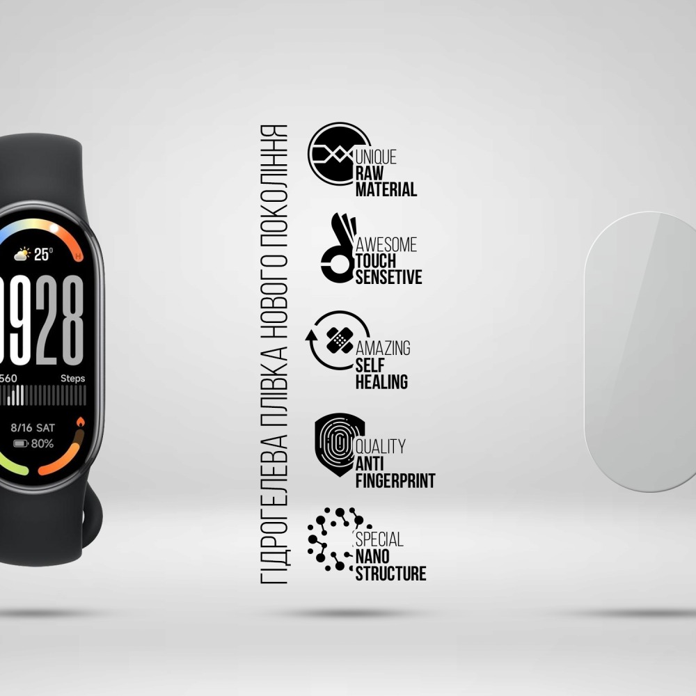 Защитная пленка ARMORSTANDART гидрогелевая для Xiaomi Smart Band 10 6 шт (ARM86642) Совместимость по модели Xiaomi Smart Band 10