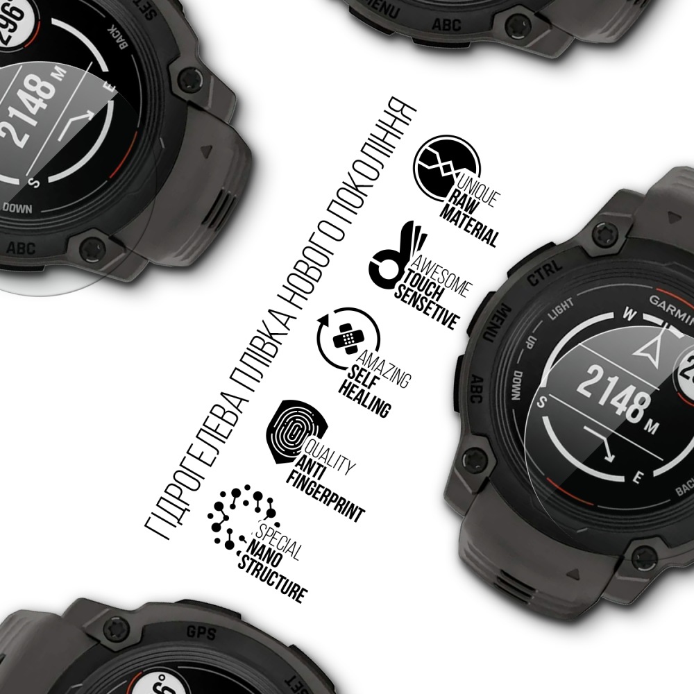 Захисна плівка ARMORSTANDART гідрогелева для Garmin Instinct E 40mm 6 шт (ARM86956) Сумісність Garmin Instinct E 40mm 