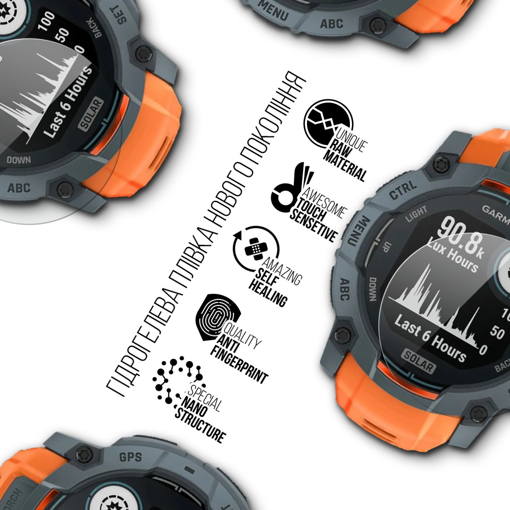 Защитная пленка ARMORSTANDART гидрогелевая для Garmin Instinct 3 50mm 6 шт (ARM86958) Совместимость по модели Garmin Instinct 3