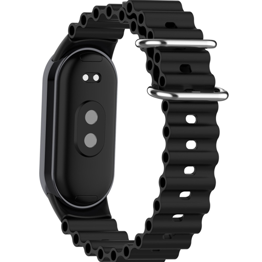 Ремінець BECOVER Wave Style для Xiaomi Mi Smart Band 8/9/10 Black (714348) Сумісність за моделлю Xiaomi Mi Smart Band 8