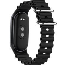 Ремінець BECOVER Wave Style для Xiaomi Mi Smart Band 8/9/10 Black (714348)