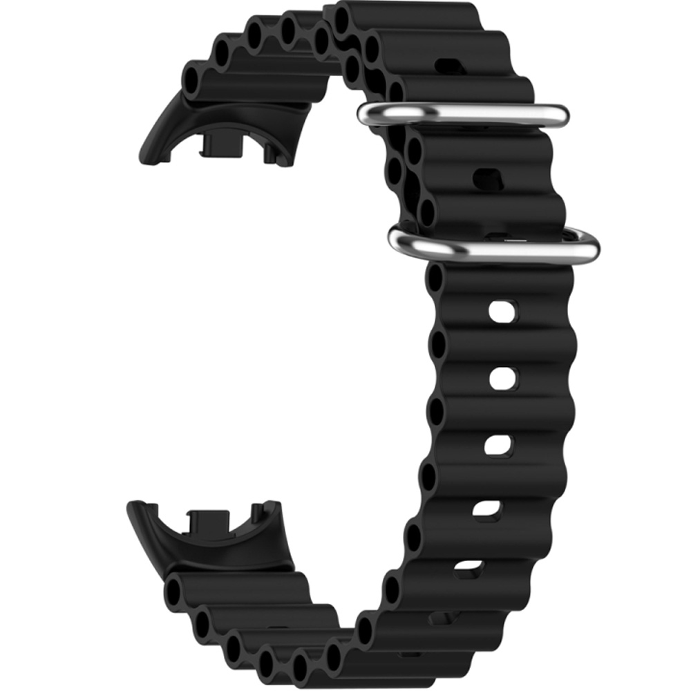 Зовнішній вигляд Ремінець BECOVER Wave Style для Xiaomi Mi Smart Band 8/9/10 Black (714348)