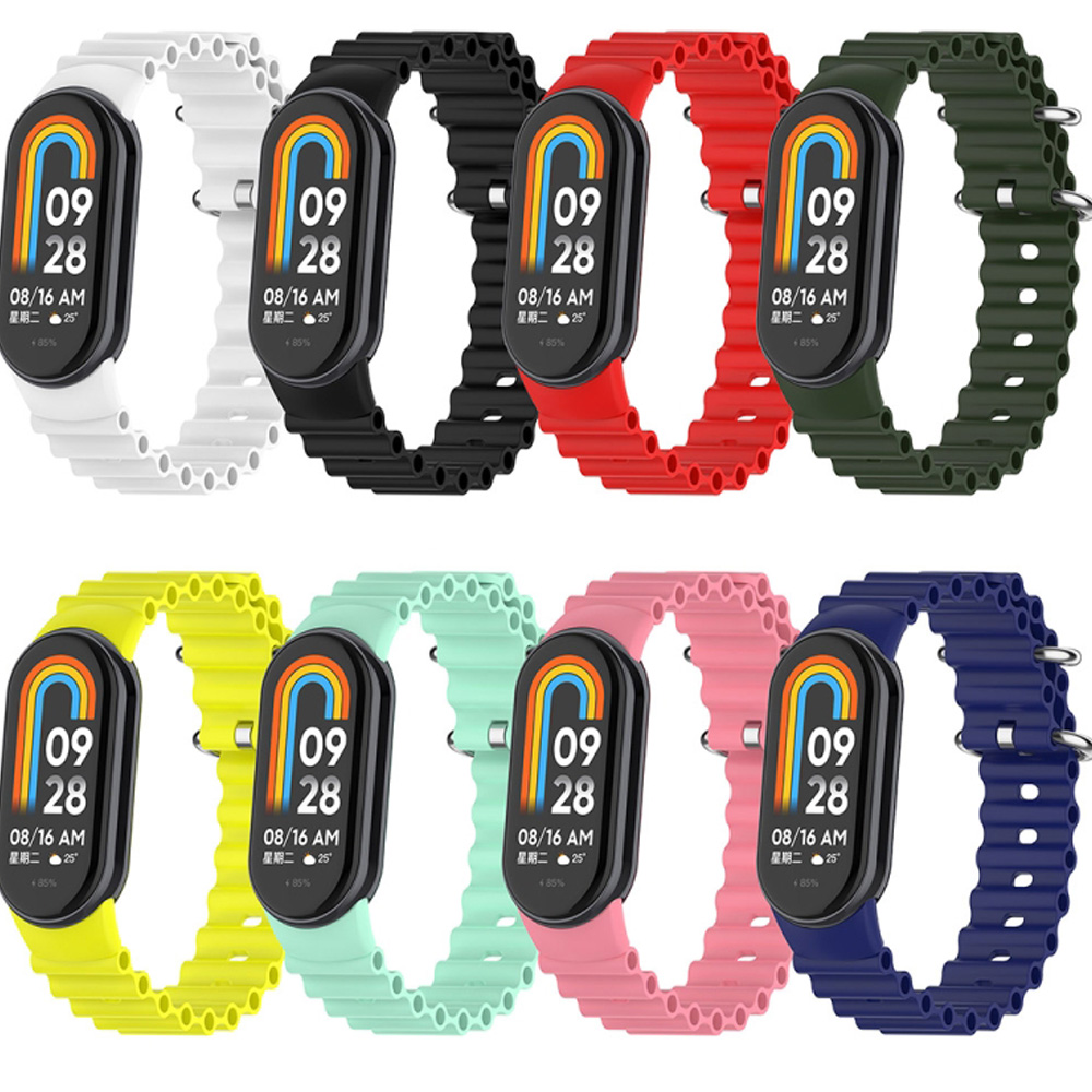 Ремінець BECOVER Wave Style для Xiaomi Mi Smart Band 8/9/10 Black (714348) Тип ремінець