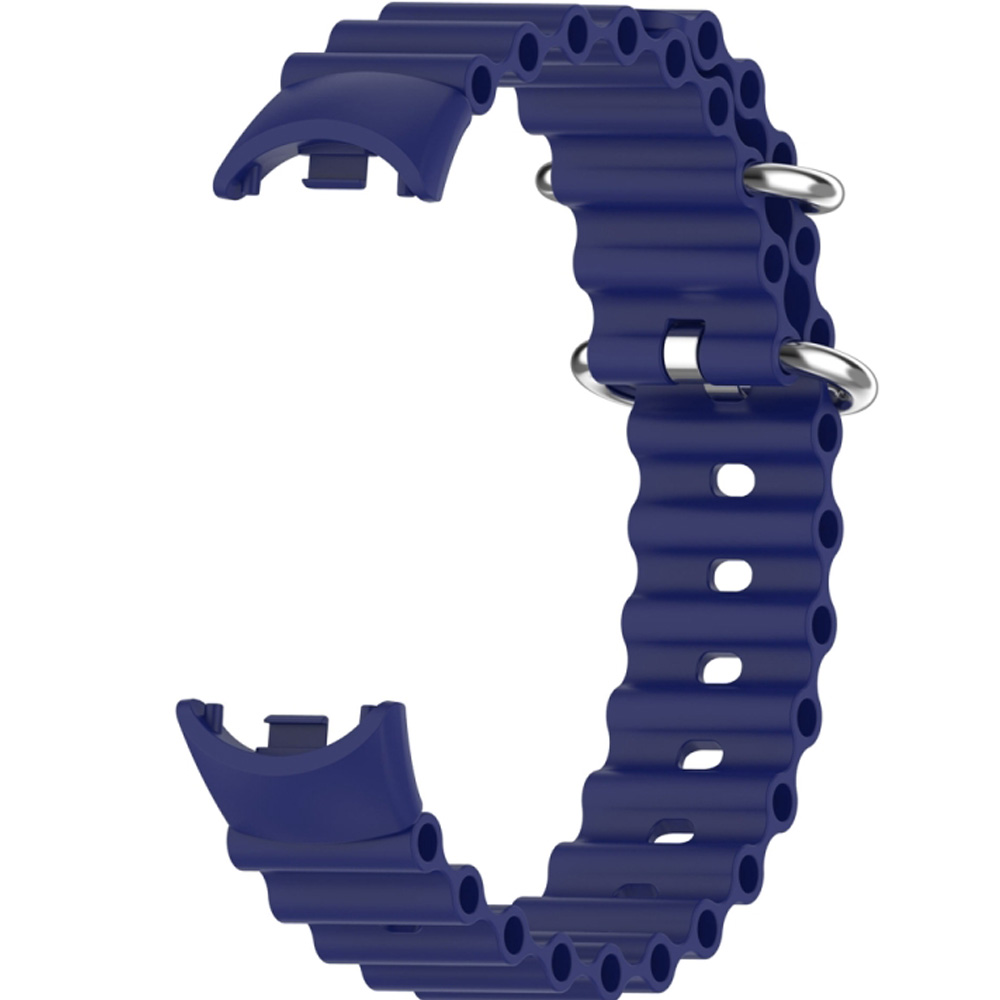 Фото Ремешок BECOVER Wave Style для Xiaomi Mi Smart Band 8/9/10 Deep Blue (714352)