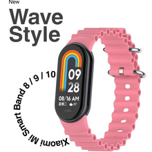 Ремінець BECOVER Wave Style для Xiaomi Mi Smart Band 8/9/10 Dusty Pink (714353)
