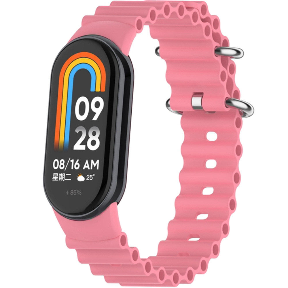 Ремінець BECOVER Wave Style для Xiaomi Mi Smart Band 8/9/10 Dusty Pink (714353)