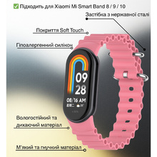 Ремінець BECOVER Wave Style для Xiaomi Mi Smart Band 8/9/10 Dusty Pink (714353)