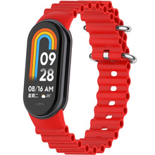 Ремешок BECOVER Wave Style для Xiaomi Mi Smart Band 8/9/10 Red (714359)