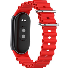 Ремешок BECOVER Wave Style для Xiaomi Mi Smart Band 8/9/10 Red (714359)