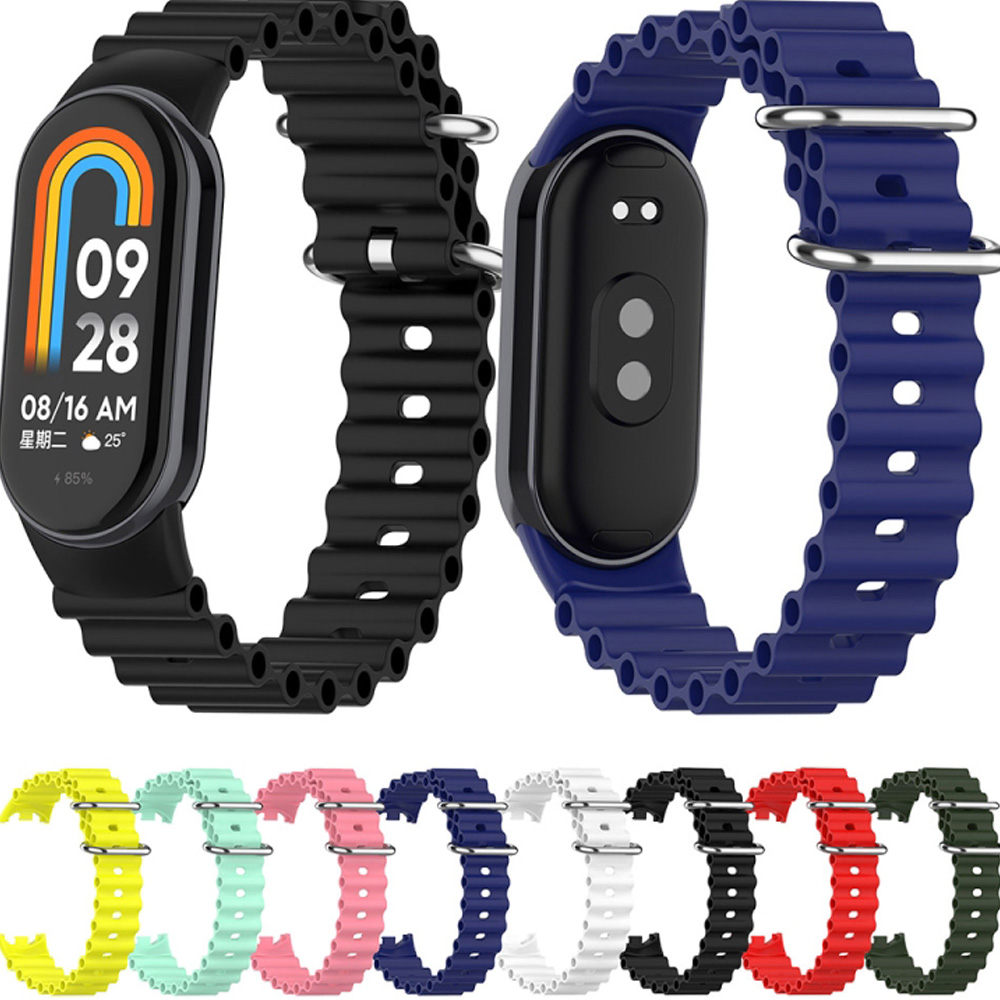 Ремешок BECOVER Wave Style для Xiaomi Mi Smart Band 8/9/10 Red (714359) Совместимость по модели Xiaomi Smart Band 9