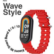 Ремешок BECOVER Wave Style для Xiaomi Mi Smart Band 8/9/10 Red (714359)