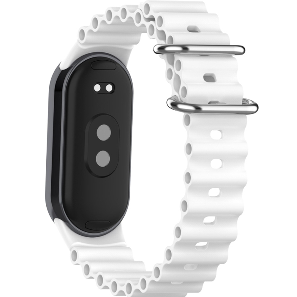 Замовити Ремінець BECOVER Wave Style для Xiaomi Mi Smart Band 8/9/10 White (714362)