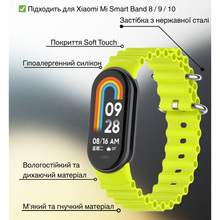 Ремешок BECOVER Wave Style для Xiaomi Mi Smart Band 8/9/10 Yellow (714363)