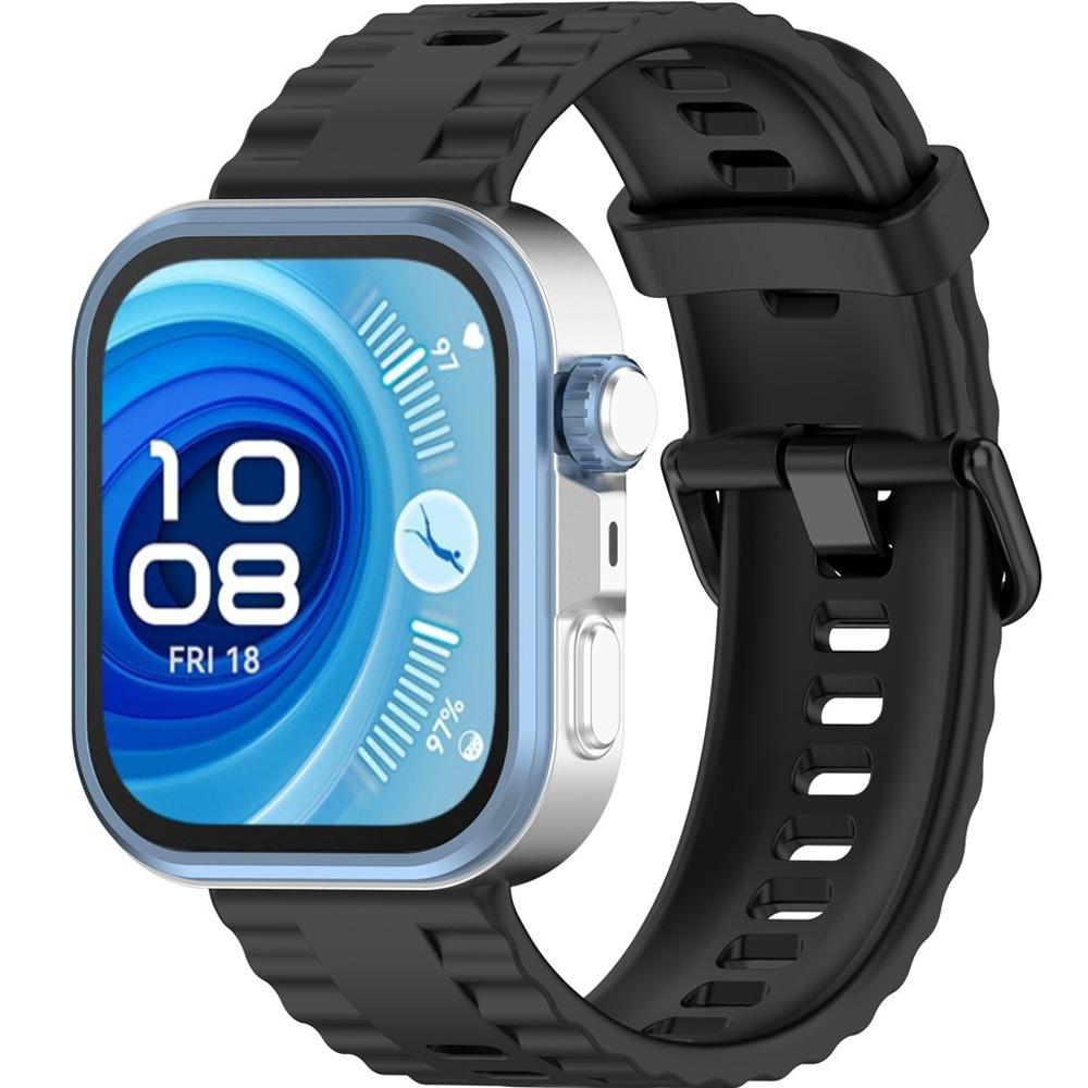 Ремешок BECOVER Ribbed Tape для Huawei Watch Fit 3/Fit 4/Fit 4 Pro Black (714112)