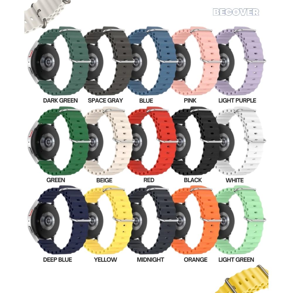 Замовити Ремінець BECOVER Wave Style (20mm) для Samsung Galaxy Watch Active/Active 2 (40/44mm)/Gear S2/S2 Classic /Gear Sport Red (714164)