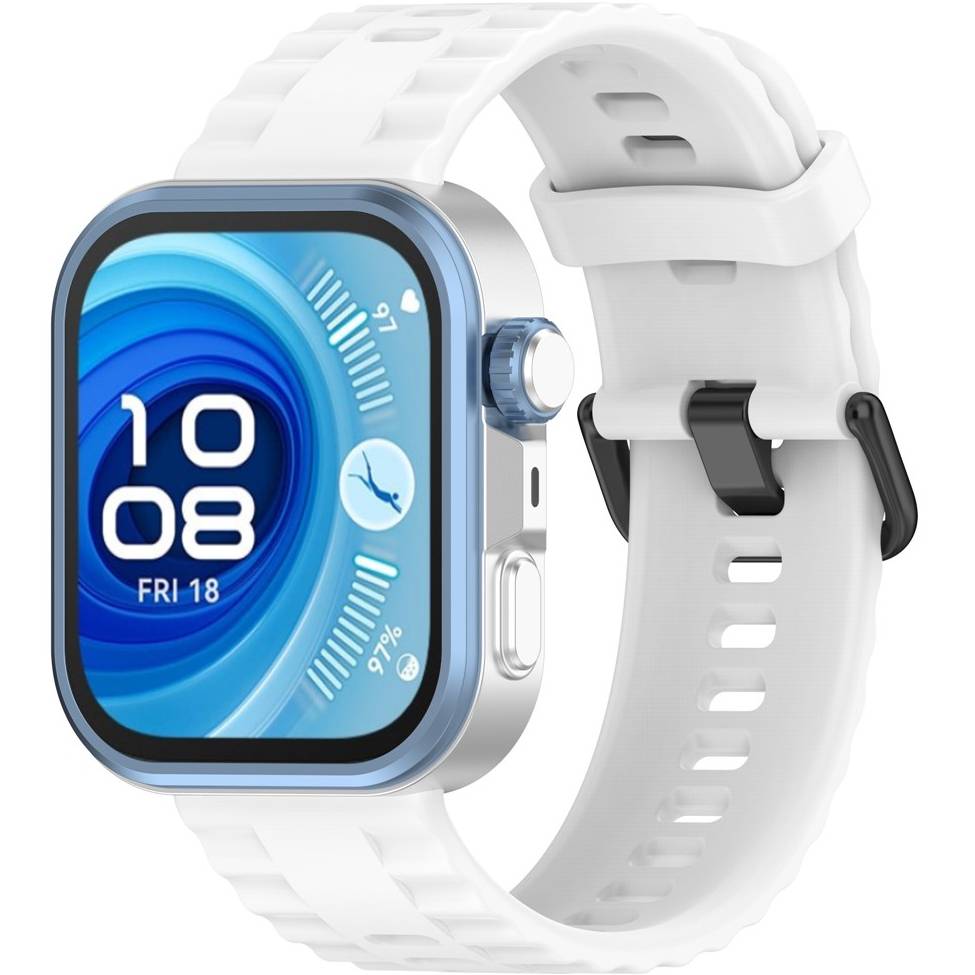 Ремінець BECOVER Ribbed Tape для Huawei Watch Fit 3/Fit 4/Fit 4 Pro White (714115) Сумісність за моделлю HUAWEI Watch Fit 3