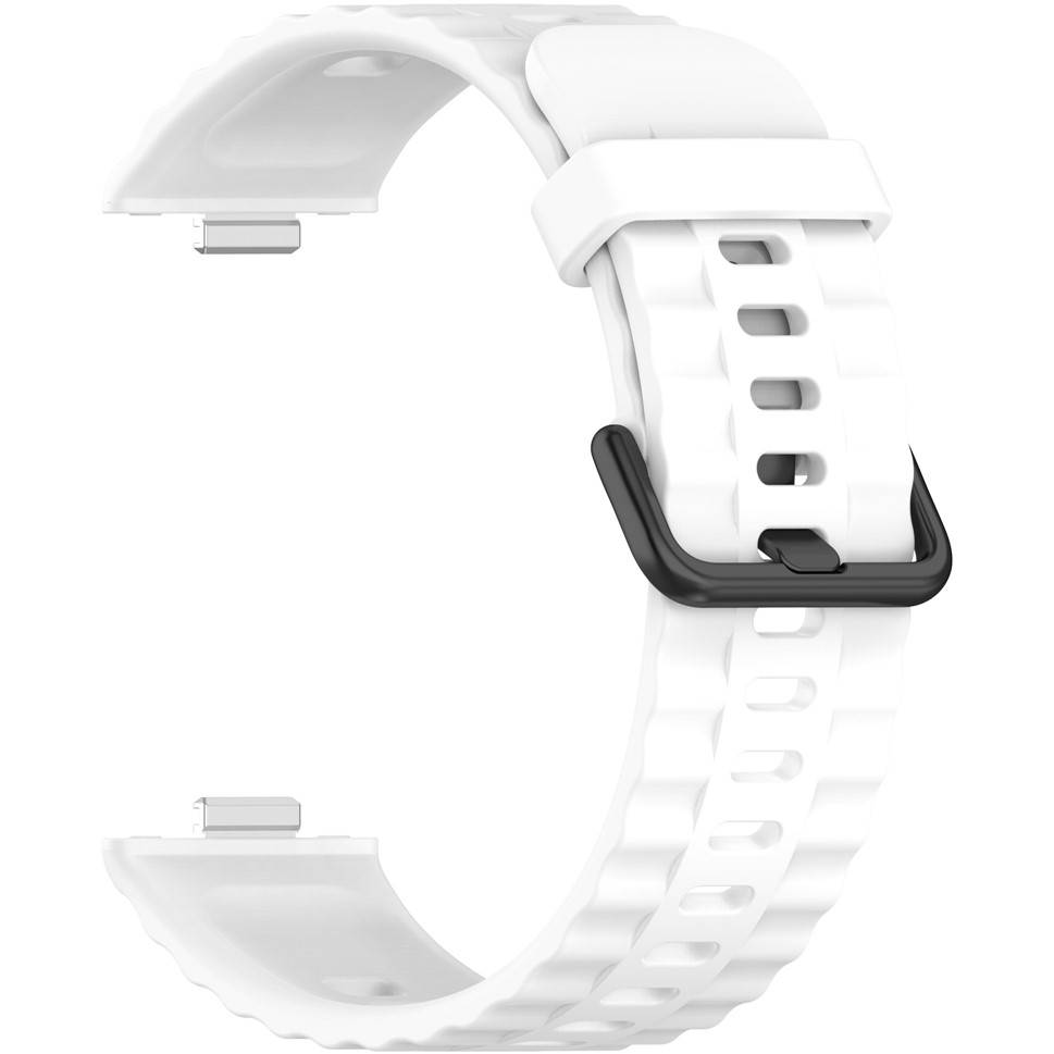 Ремінець BECOVER Ribbed Tape для Huawei Watch Fit 3/Fit 4/Fit 4 Pro White (714115)