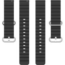 Ремешок BECOVER Wave Style 20mm для Galaxy Watch 7/7 FE/4/4 Classic/Watch 3 Black (714139)