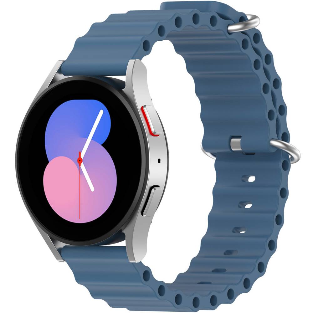 Ремінець BECOVER Wave Style 20mm для Galaxy Watch 7/7 FE/4/4 Classic/Watch 3 Blue (714140) Сумісність за моделлю Samsung Galaxy Watch 7 40mm