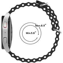 Ремешок BECOVER Wave Style 20mm для Galaxy Watch 7/7 FE/4/4 Classic/Watch 3 Deep Blue (714142)