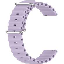 Ремінець BECOVER Wave Style 20mm для Galaxy Watch 7/7 FE/4/4 Classic/Watch 3 Light Purple (714145)