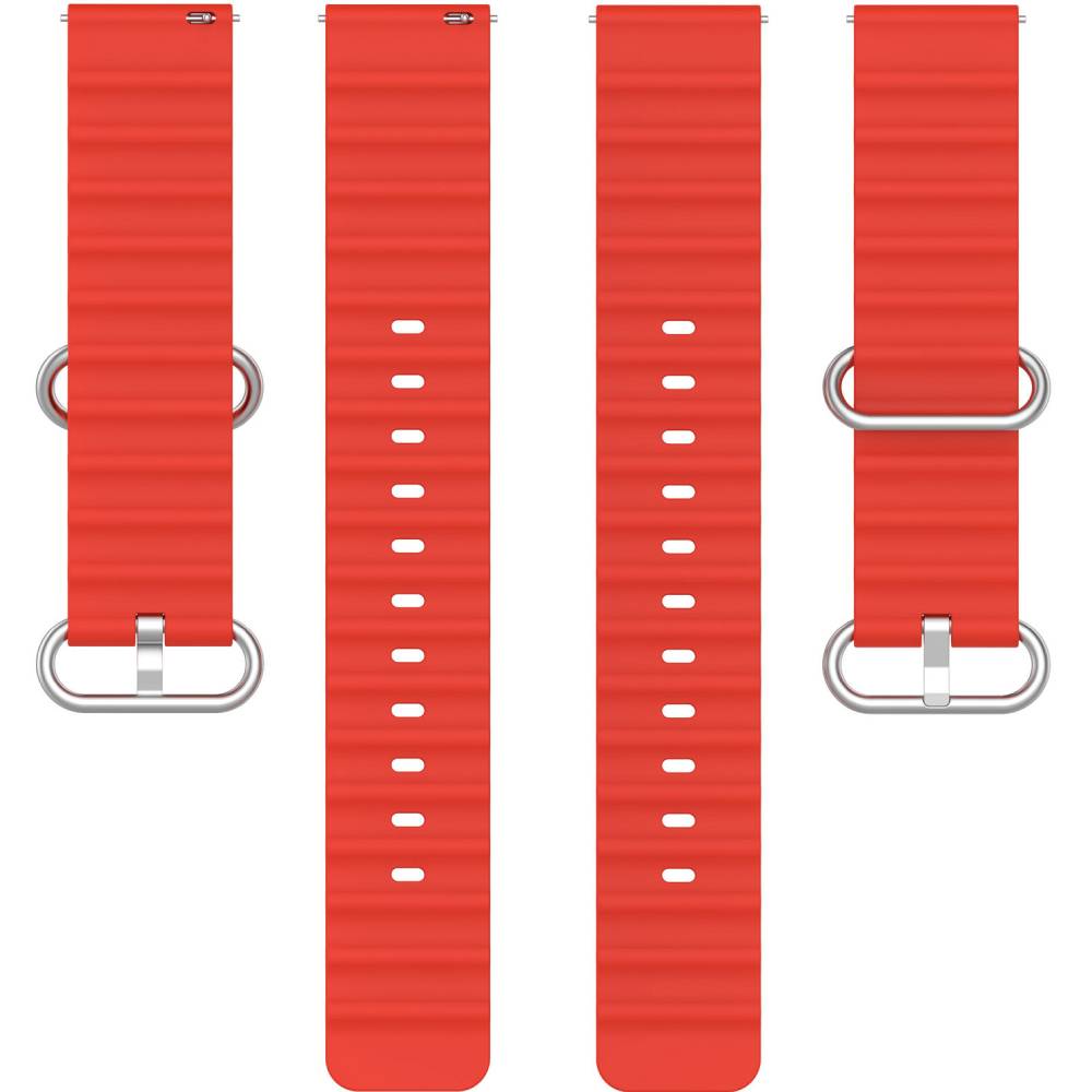 Ремешок BECOVER Wave Style 20mm для Galaxy Watch 7/7 FE/4/4 Classic/Watch 3 Red (714149) Совместимость по модели Samsung Galaxy Watch 5 40mm