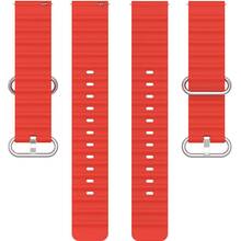 Ремешок BECOVER Wave Style 20mm для Galaxy Watch 7/7 FE/4/4 Classic/Watch 3 Red (714149)