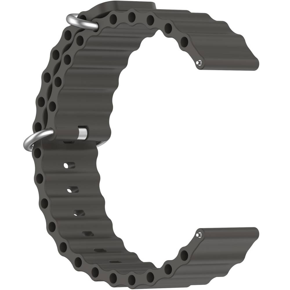 Ремінець BECOVER Wave Style 20mm для Galaxy Watch 7/7 FE/4/4 Classic/Watch 3 Space Gray (714150) Сумісність за моделлю Samsung Galaxy Watch 4 Classic 46mm