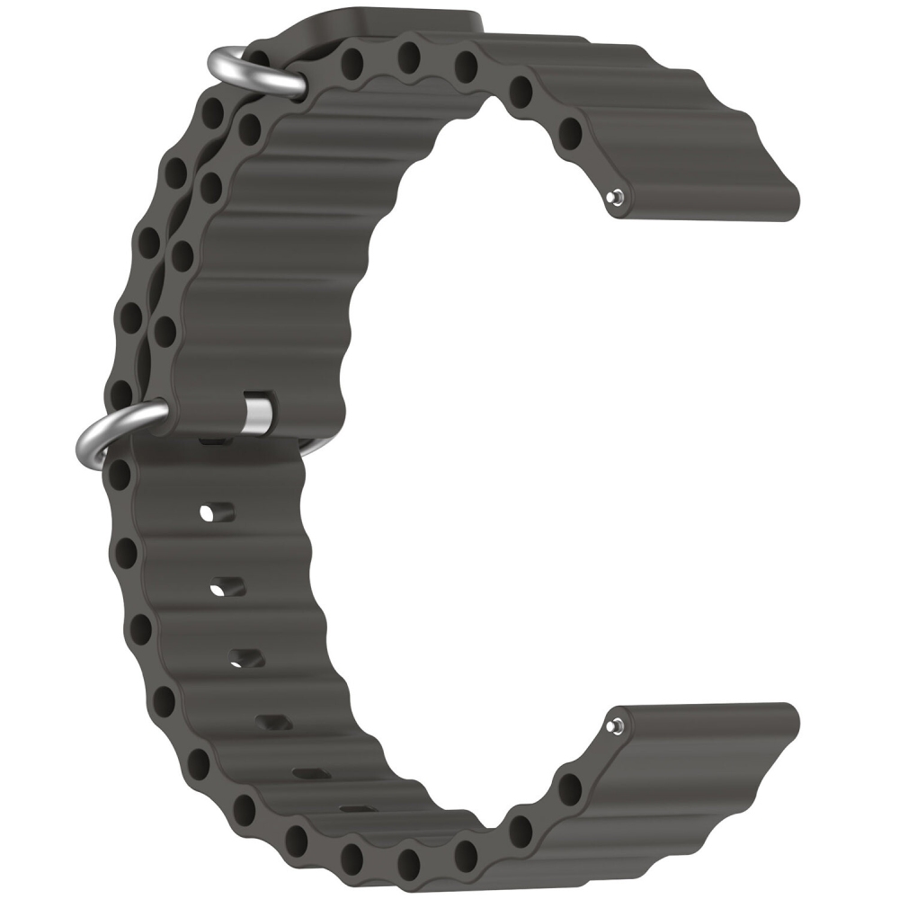 Ремінець BECOVER Wave Style (20mm) для Amazfit Bip 3/3 Pro/GTR 42 мм/GTR Mini/GTS/GTS 2 mini/GTS 3/GTS 4/GTS 4 Mini/Amazfit Active/Active 2 Space Gray (714180) Сумісність за моделлю Amazfit GTS 3